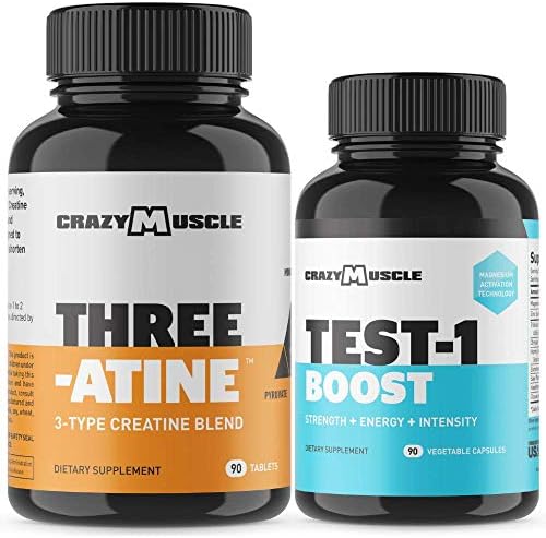 Bundle for Faster Muscle Recovery (2 Products Included) - Creatine + Test-1 Boost