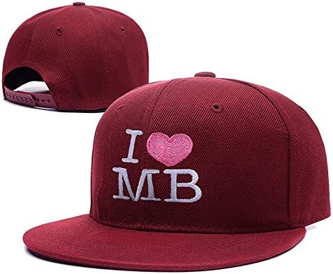 RHXING MattyB I Heart MB Adjustable Embroidery Snapback Cap Hats Red