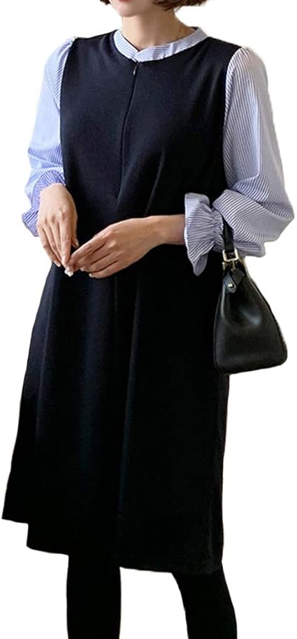 測定可能 花弁 綺麗な マタニティ ワンピース 黒 仕事 A Channel Jp