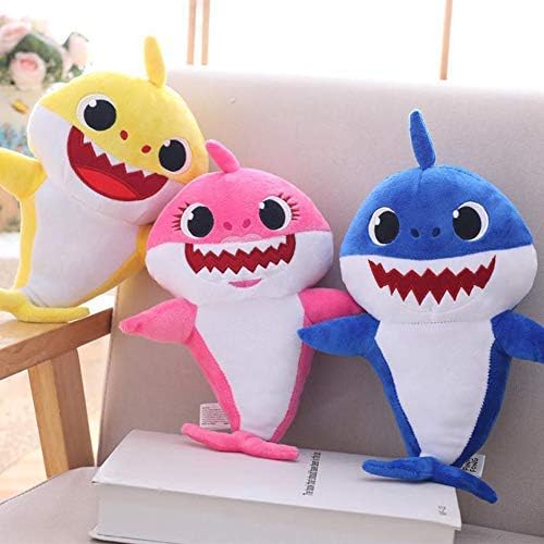 Lshylock Singing Song Plush Children's Toy Shark Dolls Baby Dancing and Shine 3 Pack