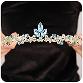 Rannyrena Gold Wedding Crystal Tiaras and Crowns for Women Rhinestone Bridal Queen Crown Princess Headpiece Hair Accessories for Birthday Wedding Pageant Party Prom