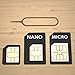 innoGadgets Nano-SIM Adapter Set | Complete Adapter Set for Nano-SIM to Micro-SIM to SIM | Includes SIM Opener Needle