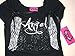 Demi Loon Sexy Women's Biker Tee| Gothic Slashed Angel Wings Country Tattoo Tee É Black