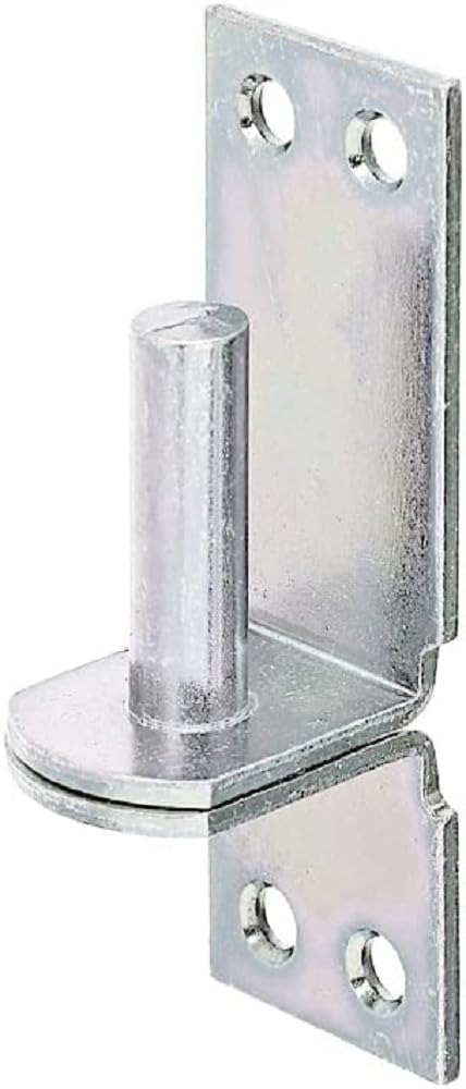 Hinge Pin on Plate with DI Hook Dorn 13 mm / 100 x 35 mm / 10 STK. galvanisch Gelb verzinkt