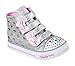 Skechers Kids Shuffles Doodle Days, Gray/Pink, 10 M US Toddler