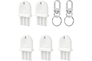 KLIVYA WEYICHUANG Paper Towel Dispenser Key + Universal Waffle Toilet Paper Dispenser Keychain (White) - 5 Pack