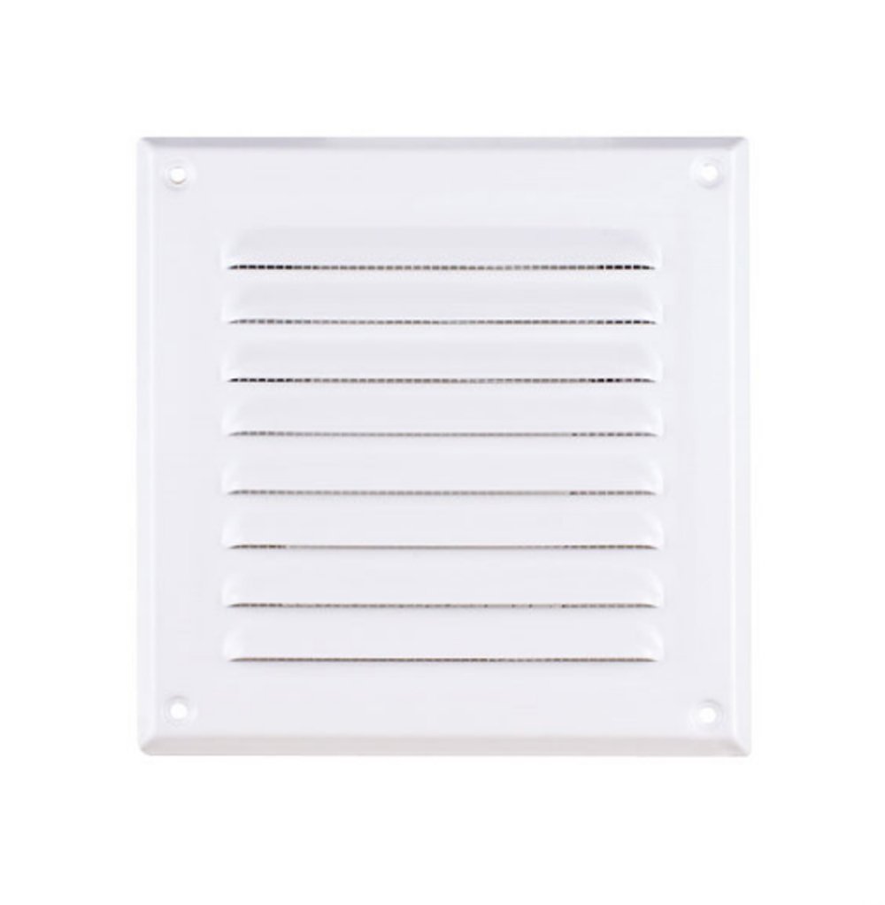 METAL Air Vent Grille Cover 195x195 (8x8") WHITE Ventilation Grill Cover
