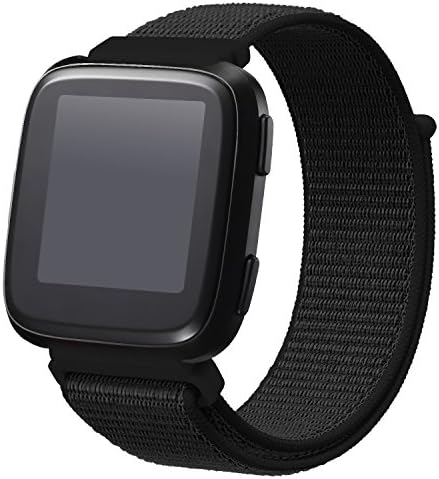 Dizywiee for Fitbit Versa Bands, Woven Nylon Loop Band Replacement with Velcro Accessories Wristband Sport Strap for Fitbit Versa Fitness Smart Watch Women Men