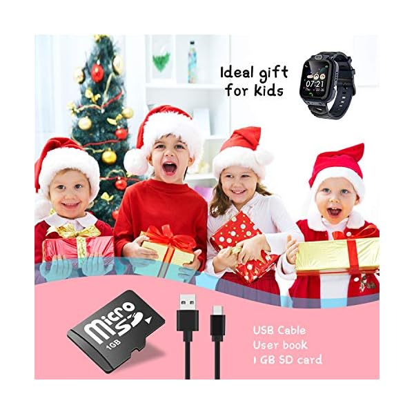 Kids-Smart-Watch-Phone-for-Boys-Girls-27-in-1-Game-Video-Smart-Watch-for-Kids-Children-HD-Touch-Screen-Recorder-Music-Alarm-Clock-Calculator-Camera-Birthday-Age-3-12-Years-Old-Black Vannico Kids Smart Watch, 14 Games SOS Phone Watch for Boys Girls, Video Smart Watches for Kids with HD Touch LCD Music…