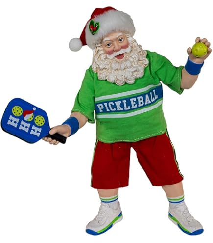 11 Inch Santa Statue Department 56 Pickleball Santa Figurine  Dept 56 Pickleball Clothtique Santa Volley Christmas Possible Dreams display picture 1