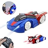 LAFALA Remote Control Car for Kids Toys Rechargeable Dual Mode 360° Rotating Stunt Wall Climbing RC Stunt Cars with Remote Control LED Head Gravity-Defying Vehicle Girl and Boy Gifts Blue