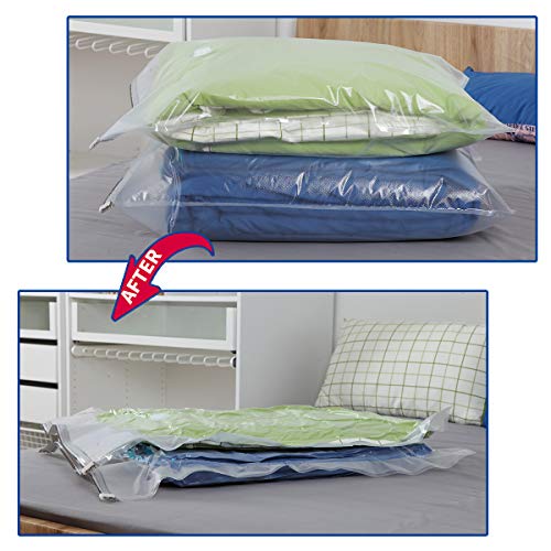 Hibag 8 Jumbo Space Saver Bags, Vacuum Storage Bags with Free Hand-Pump (8-Jumbo) - Thumbnail 5