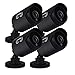 Night Owl Security, 4 Pack of 720p HD Wired Security Add-on Bullet Cameras (Black)
