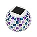AOMOMO Color Changing Solar Powered Crystal Mosaic Glass Ball Garden Patio LED Light Waterproof Solar Outdoor Lights for Parties Decorations