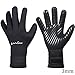 OMGear Neoprene Gloves Diving Wetsuit Gloves 3mm 5mm Glued Anti-Slip Flexible Thermal with Adjustable Waist Strap for Snorkeling Scuba Diving Surfing Kayaking Rafting Spearfishing Sailing (black, La)