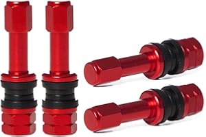 Circuit Performance VS48 Red Bolt-In Valve Stems 48mm (Set of 4)