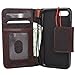 Genuine Italian Natural Leather Case for iPhone 7 Book Wallet mgnet Closure Cover Handmade Cards Slots Luxury Brown Magnetic Slim RFID Pay Retro DavisCase
