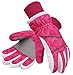 SimpliKids Girl's Waterproof Winter Ski Snowboard Gloves, Pink, M(7-9Y)