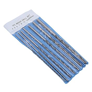 Generic 7Pcs/lot 12" 300mm Extra Long Wood Drill Bit Set Woodworking Tool 4 5 6 7 8 10 12mm MAR16_0