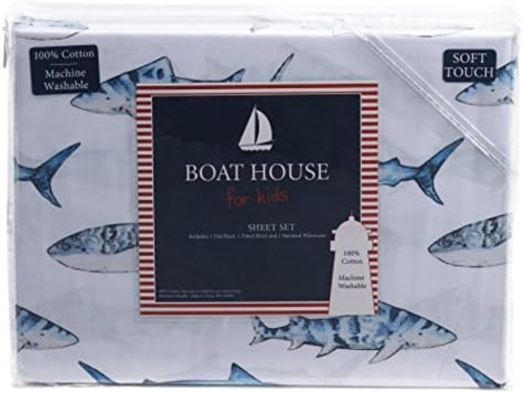 Boathouse Kids Marine Life Sharks Three (3)-Piece Cotton Soft Touch Sheet Set