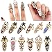 DDLBiz Luxury Fashion Crystal Rhinestone Nail Ring Charm Party Wedding Fingernail Rings