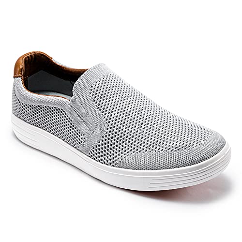 konhill Men's Slip on Sneaker Knit Walking Loafers Memory Foam