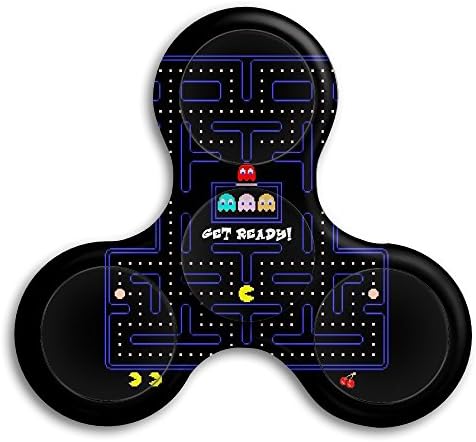 Pacman Tri-Spinner Hand Spinning Fidget Toy Stress Reducer EDC Focus Toy For Kid And Adult High Speed Relieving ADHD, OCD, Anxiety