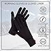 Aegend Lightweight Running Gloves - Warm Mittens Liners for Women & Men, Touch Screen, Cycling & Sports Compression Gloves for Winter, Early Spring or Fall, 6 Colors, 3 Sizes