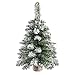 Best Choice Products 24in Pre-Lit Snow Flocked Tabletop Christmas Tree Decor w/ 30 LED Lights, Battery Pack, Timer