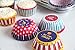 Fox Run Circus Foil Muffin and Cupcake Liners, Set of 75, Standard Size Wrappers