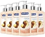 Softsoap Hand Wash Plus Lotion Pump, Shea and Cocoa Butter - 8 fluid ounce (6 Pack)