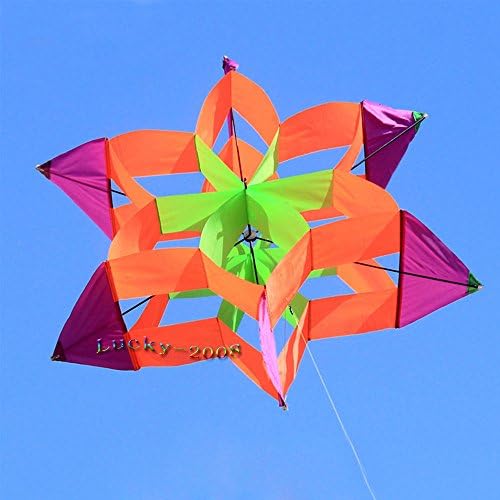 3D Colorful Flower Kite Single Line Outdoor sports Toy Light Wind Flying Kids