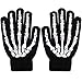 Simplicity Skeleton Gloves Glow in the Dark Halloween Costume Full Finger Gloves