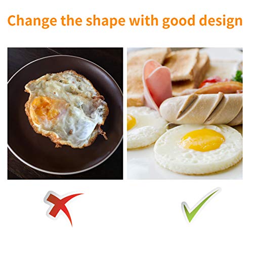 Egg Ring, ARTISTORE 2 Pack Round Egg Pancake Maker Mold, Stainless Steel Non Stick Metal Circle Shaper Mold, Household Kitchen Cooking Tool for Frying or Shaping Eggs, Egg Maker 3 Inch