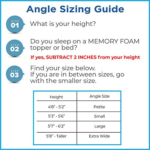 The Angle by Back Support Systems - Guaranteed to Help Reduce Back Pain Immediately. Eco Friendly, Medical Quality Memory Foam Bed Wedge Leg Pillow for Back Pain
