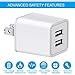 YUNSONG USB Wall Charger, Charger Adapter, 2-Pack 2.1Amp Fast Dual Port Travel Adapter Portable Rapid Phone Charger Block Power Charging Plug (ETL Listed) Compatible with Phone/Pad