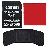Canon Wi-Fi Adapter W-E1 (1716C001) Bundle with SD and CF Storage Wallet Pouch + Ultrasoft Microfiber Cleaning Cloth!