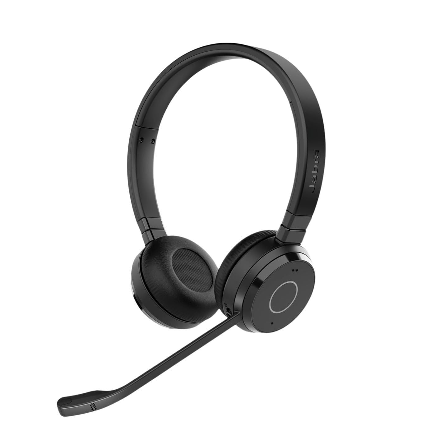 Jabra ヘッドセット Evolve 65 TE ワイヤレス 両耳 無線 ヘッドホン マイク付き 2台同時接続 Link 390a UC ステレオ Bluetooth5.2 ノイズキャンセリング 最長16時間通話 1日中快適なレザークッション Teams/Zoom利用可能 会議商品画像