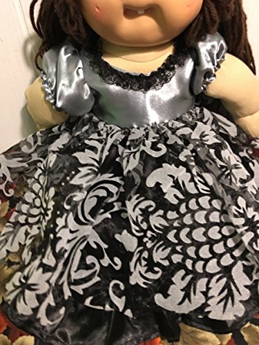Fits 16" 17" 18" Cabbage Patch Kids Doll Clothes Party Black Gothic Prom Dress NO DOLL