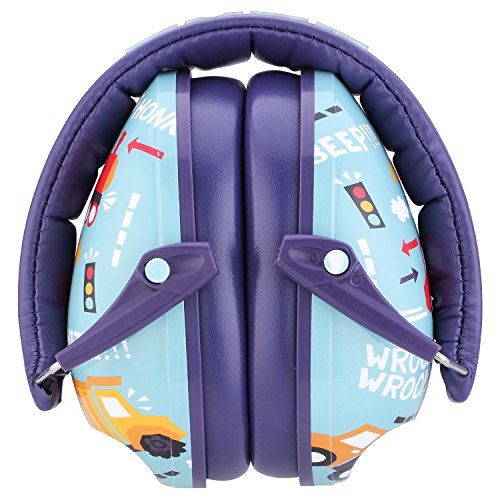 Snug Kids Earmuffs/Hearing Protectors - Adjustable Headband Ear Defenders For Children and Adults (Vroom)