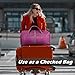 Gonex 60L Packable Travel Duffle Bag Foldable Duffel Bags for Luggage Gym Sports Camping Travelling Cycling Storage Shopping Water & Tear Resistant Rose Red