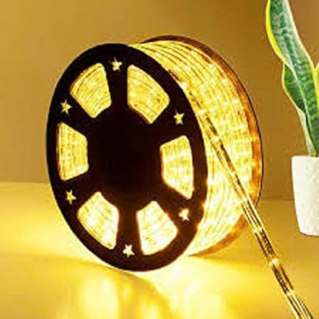 Peafowl Wholesale Peafowl led Rope(Strip) Light IP65 with Adapter (Diwali Light,Home Decoration,Christmas,Festival Light) Warm White 5 Meter.