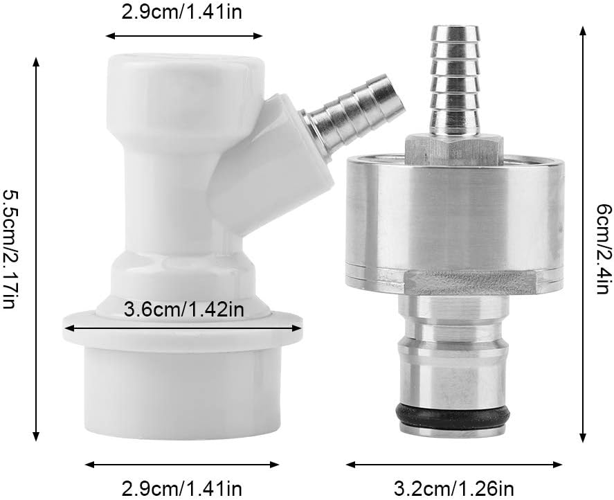TOPINCN Carbonation Cap 304 Stainless Steel Carbonator With Liquid Ball Lock Disconnect 1/4" Barb Hot Homebrew Soda Water Carbonate Beer Soft Drinks - Image 3