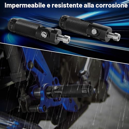 Cale Motorcycle Foot Folding 90° Universal 8mm Bicycle Mount Aluminium Black