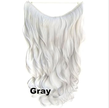Bdoy Transparent Wire No Clips Lola Hair Silver Gray Mirco Ring