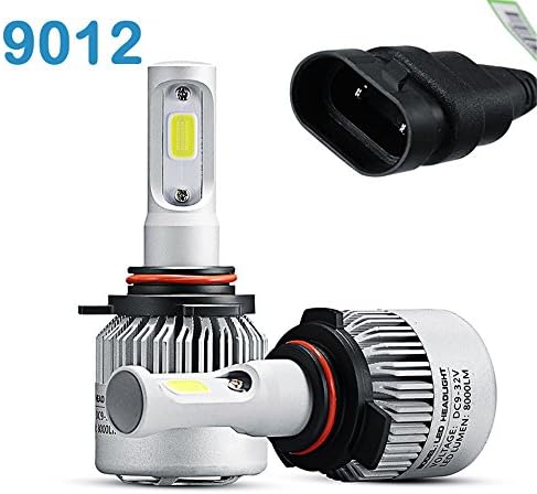 Bopanstore S2 Car LED Headlight Kit - H4 H7 H11 9004 HB3 9007 HB4 H1 9012 H13 COB LED Head Lamp Single High Low Beam 6500K Beam Bulb (9012)