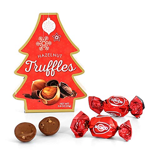 2019 Christmas Basket of Gourmet Holiday Gifts - Wooden Christmas Gift Crate of Truffles, Chocolates, Popcorn, Cookies, Cheese and Crackers