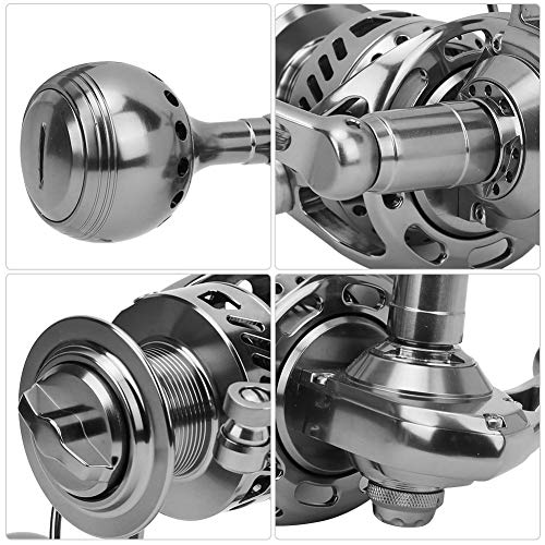 Nannday Verschleißfeste Metallgussrolle, Vollmetallspule Spinning Angelrolle, Seefischerei für Wildfischen – Bild 6