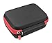 Case for Shokz openrun, openrun pro, openrun Mini, openmove, opencomm, Aeropex, OpenMove, Trekz, Trekz Mini, Trekz Air, Bluez 2, 2S; (Black with red Zip)