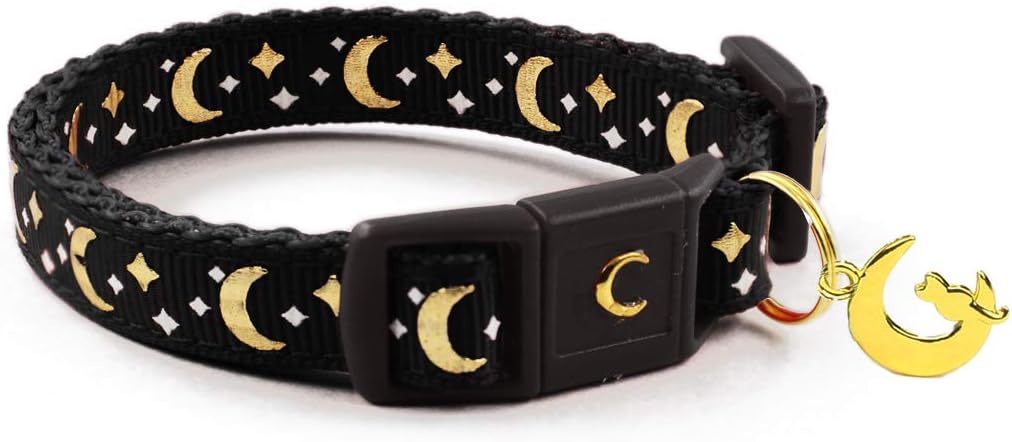 waaag Pet Collar Gold Moons and Stars 